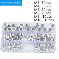 Aluminun Rivet Nut Flat Head Metric Threaded Rivnut Insert Standard Rivetnut Blind Nutsert Assortment Kit Set M3 M4 M5 M6 M8 M10