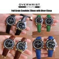 สายนาฬิกา สายหนังวัวแท้ สายหนังวัวปั้มลายจระเข้ พร้อมบัคเคิ้ล  OVERWRIST Full Grain Cowhide 20mm