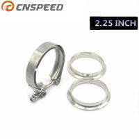 CNSPEED สากล2.25นิ้วชิ้นส่วนรถยนต์ V-Band หนีบชุดสำหรับเทอร์โบ,ท่อไอเสียเทอร์โบ Down ไอเสียหนีบ V วง