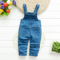 IENENS แฟชั่นเด็กทารกเด็กชายยาวกางเกง Denim เสื้อผ้า Overalls Dungarees เด็กวัยหัดเดินชุดเด็กทารกกางเกงยีนส์ Jumpsuits เสื้อผ้าชุดกางเกง 1 2 3 4 ปี