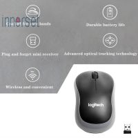 [Innerset] M185 2.4 Ghz เมาส์ออปติคอลเล่นเกมแบบไร้สาย 1000Dpi 3 ปุ่มกด