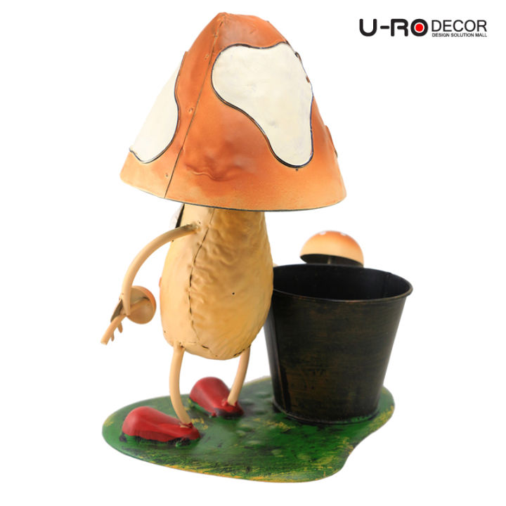 u-ro-decor-กระถางดอกไม้-รุ่น-mushroom-a-สีส้ม-ขายยกลัง-6-ชิ้น-กล่อง
