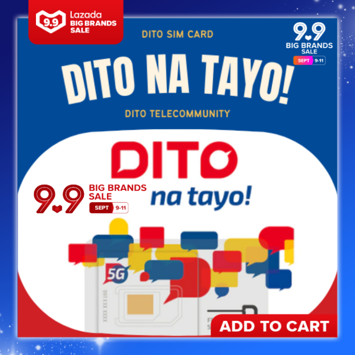 DITO SIM Card Only With DITO 39 Promo Starter Pack Free Upon Activation Lazada PH