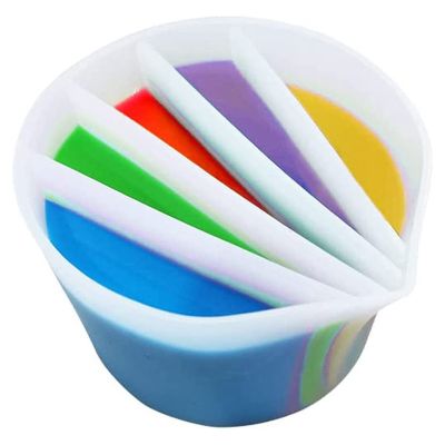 Reusable Channels Split Color Mixing Cups for , Resin Pouring Painting Tools DIY Making Drawing Accessories