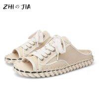 2023 Summer Mens Sandals Handmade Outdoor Canvas Shoes Casual Fashion Personality Sandals Mesh Shoes Platform Comfort Slippers