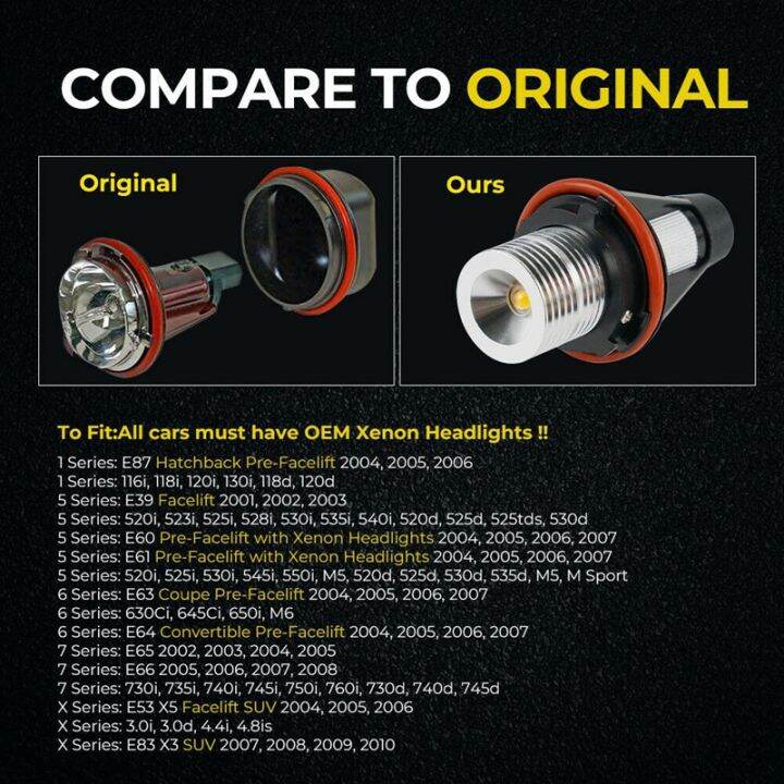 8000k-amber-led-angel-eye-marker-halo-light-bulbs-lamps-for-bmw-e39-e53-e60-e63-e64-e66-e87-5-6-7-x3-x5-pack-of-2-pcs