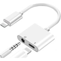 Lightning to 3.5mm Headphone Adapter 2 in 1 Headphone Audio Charger Splitter for iPhone 13/12/SE/XR/XS/X/8/7/Plus