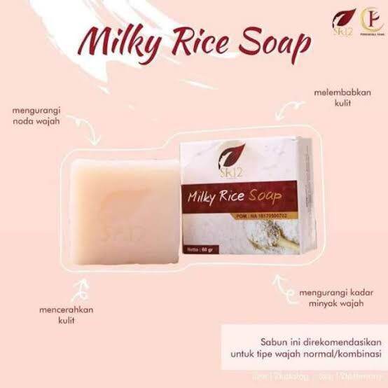 MILKY RICE SOAP SR12 / SABUN MUKA REKOMENDASI UNTUK KULIT WAJAH