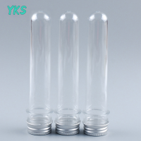 ?【Lowest price】YKS 10pcs Lab 50ML PET Test Tube ขวดสกรู caps ขวดพลาสติกแบบใสสำหรับการจัดเก็บขนม