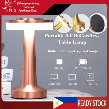 Outdoor Portable Led Table Lamp Power Bank Rechargeable Cordless