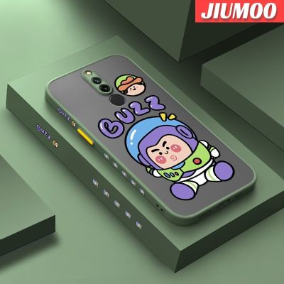เคส JIUMOO สำหรับ Xiaomi Redmi 8 8A 8A Pro เคสการ์ตูนน่ารักลายการ์ตูนน่ารักบางฝ้าเคสโทรศัพท์โปร่งใสซิลิโคนขอบสี่เหลี่ยมด้านข้างเคสนิ่มป้องกันเลนส์กล้องคลุมทั้งหมด