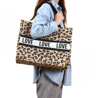 Fashion Large-capacity Handbag For Ladies Vintage Leopard Shoulder Bags For Female Daily Use Printing Shopping Tote