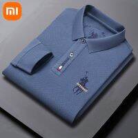 New Xiaomi Youpin 100% Cotton Autumn Long Sleeve Polo Shirt Mens Skin touching Soft Comfortable Sports Casual Business T-Shirt Towels