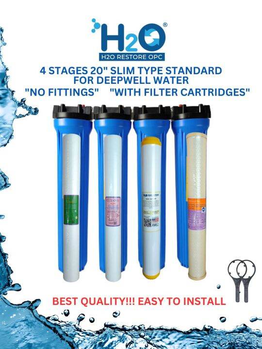 Water Filter 4 Stages Standard with 2 Sediment Filters / Disposable