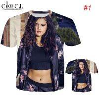 HX Selena Gomez Actor 3D พิมพ์เสื้อยืดผู้ชายผู้หญิงเสื้อยืดรูปแบบสบาย ๆ เสื้อยืดด้านบน