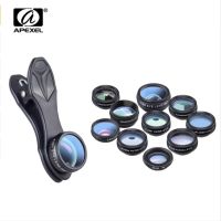 【Thriving】 ClickDeals 10ในชุดเลนส์กล้องถ่ายรูปโทรศัพท์เลนส์มาโครมุมกว้าง Fisheye ฟิลเตอร์ CPL ลานตาและ2X เลนส์ขยายติดโทรศัพท์สำหรับ