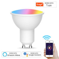 Gu10 Spotlight Wifi สมาร์ทหลอดไฟ Tuya 5W RGB CW(2700-6500K) หลอดไฟสมาร์ทหรี่แสงได้รีโมทคอนลทำงานร่วมกับ Alexa Home