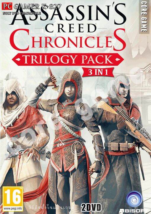 Assassin S Creed Chronicles Trilogy Pack 3 In1 แผ่นเกมส์ แฟลชไดร์ฟ เกมส์คอมพิวเตอร์ Pc โน๊ต