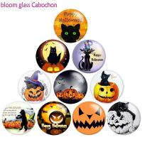 Orange Halloween  Round Photo Resin Glass Cabochon   Demo Flat Back Making Findings   N3761 Beads