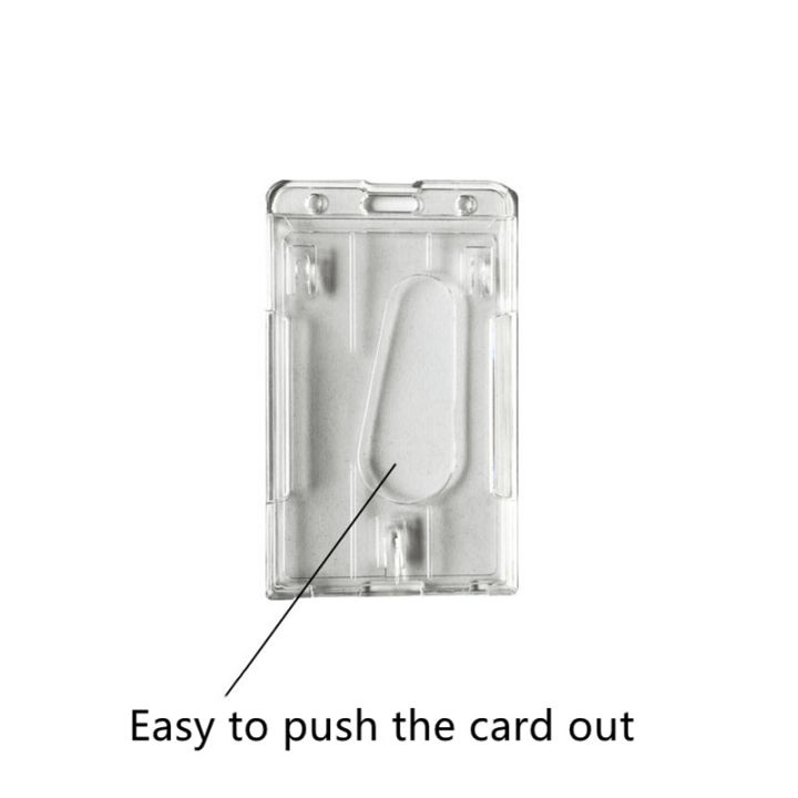 ป้าย-id-แข็งกระเป๋าเก็บบัตรแนวตั้งทำจากพลาสติกสำหรับใส่บัตร