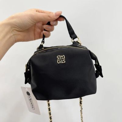 👜มาใหม่ล่าสุด Luxbao กระเป๋าผู้หญิงระดับไฮเอนด์กระเป๋าถือคนส่งเอกสารแฟชั่นขนาดเล็กแบบสบายๆโซ่สีดำทอง196