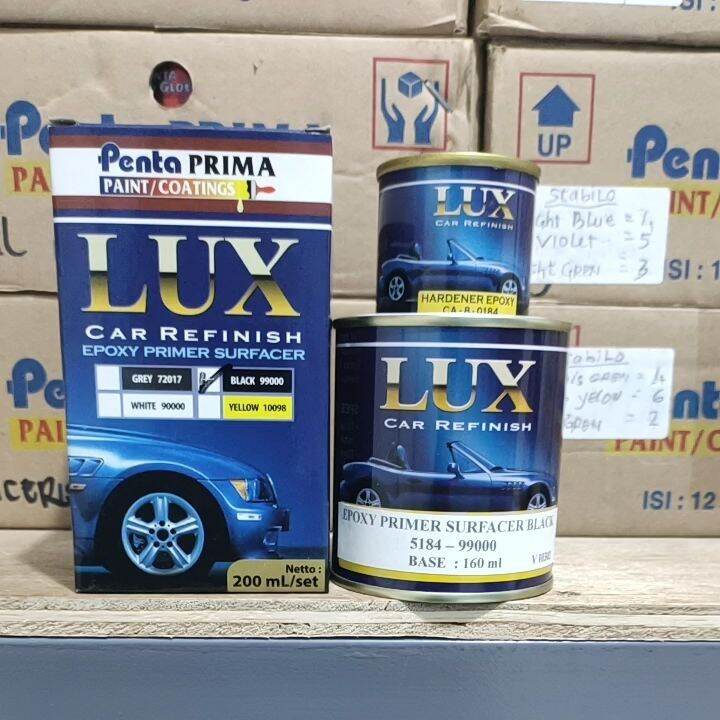 LUX EPOXY PRIMER SURFACER BLACK/HITAM 99000 / LUX CAR REFINISH EPOXY ...