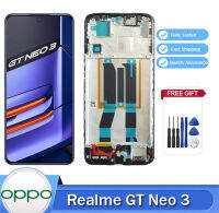 GT Neo3 LCD ของแท้สำหรับ Realme GT Neo 3จอสัมผัสดิสเพลย์พร้อมกรอบ6.7 "นีโอ3 GT RMX3561 RMX3563แอลซีดี