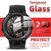 3PCS Tempered Glass For Amazfit GTR 42mm 47mm Screen Protector For Huami Amazfit T-Rex Pace Verge Ares Stratos 3 Protection Film Wires  Leads Adapters