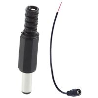 20Pcs Black 2.5 x 5.5Mm Dc Power Male Plug Jack Adapter &amp; 10Pcs 12V Dc Power Plug Female Jack Plug Connector Cable