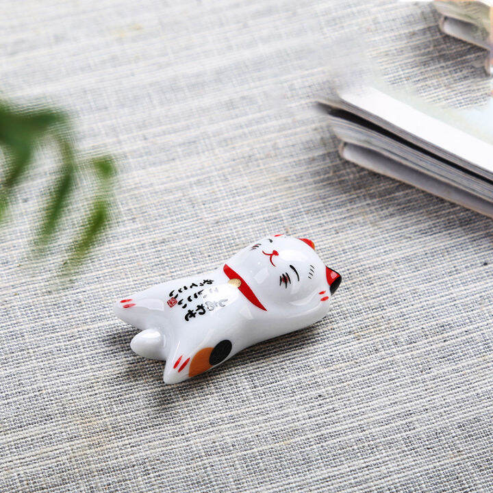 restaurant-chopstick-pillow-cute-chopstick-holder-little-cat-pen-holder-chopstick-pillow-maneki-neko-chopstick-rack-maneki-neko-ceramic-chopstick-rack