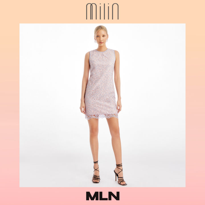 milin-sleeveless-lace-dress-ชุดเดรส-แขนกุด-ผ้าลูกไม้และเลื่อม-bliss-dress