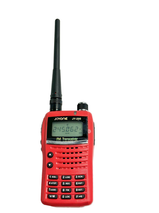 วิทยุสื่อสารเครื่องแดง-วอเครื่องแดง-245-247mhz-walkie-talkie-5w-จดทะเบียนถูกต้อง-ถูกกฎหมาย-ความถี่ประชาชน-joyone-รุ่นjy-200-รับประกัน1ปี