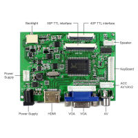 7นิ้วจอแอลซีดีแผง HDMI VGA 2AV จอแอลซีดีคณะกรรมการควบคุม KYV-N2 V1ย้อนกลับ AT070TN83 V1ความละเอียด