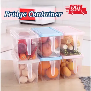 2pcs 350ml Fridge Storage Containers With Lid, White Square Fully-sealed  Design For Preserving Freshness And Organizing Small Items In Refrigerator