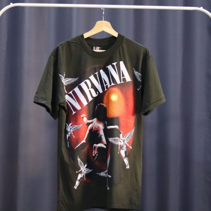 วงร็อค-เสื้อวง-nirvana-งานใหม่ผ้าฝอก-สไตล์วินเทจ-s-5xl-เสื้อยืด