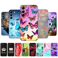 For Samsung Galaxy S22 Plus S22 5G Case Silicon Back Cover  SM-S901 SM-S906 black tpu case king queen tiger