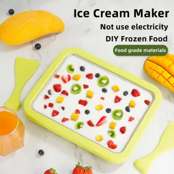 Rolled Ice Cream Maker for Kids Instant Rolled Ice Cream Machine Slushy  Frozen Yogurt Sorbet Gelato Maker DIY Ice Cream Roller Plate with 2  Spatulas for Family - China Rolled Ice Cream