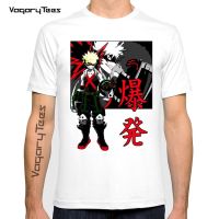 2021 Explosion King Kacchan Anime T-Shirt Homme Summer Short Sleeve T Shirt Men White Casual Tshirt Unisex Streetwear