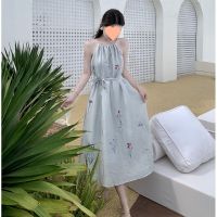 Senior feeling restoring ancient ways the harness dress female summer design feeling small gentle temperament show thin sleeveless floral dress girl