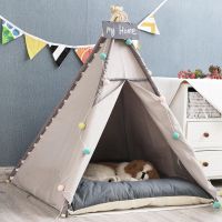▽❦ Web celebrity pet tent teddy cat litter the of and medium-sized dog kennel bed supplies can unpick wash corgi cottage