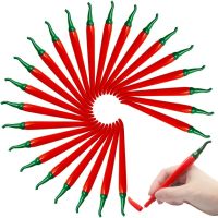 ปากกาพลาสติก ATTEND63SA3ทรายพริกแดงสีแดงปากกาผักสมุดจดบันทึกหมึกดำปากกาพริกป่นแดงสำนักงาน