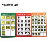 ♠○ MF 3PCS ZCUBE CFOP Rack Card Magic Cube Speed Twist Formula Card F2OLLPLL Advanced Formula Tutorial