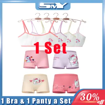 4pcs/set Baby Girl Underwear Cotton Soft Kid Panties Seluar Dalam Gadi  Underpants Cartoon Childrens Panty 2-12 Years
