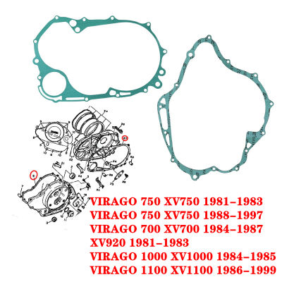 รถจักรยานยนต์เครื่องยนต์เหวี่ยงปะเก็นฝาครอบสำหรับ Yamaha XV920 81-83 XV700 84-87 XV1100 86-99 XV1000 XV750ไวราไป