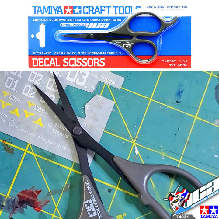 tamiya-74031-decal-scissors-hobby-cut-tool-กรรไกรตัดดีคอล-โมเดล-กันดั้ม-กันพลา-vca-gundam