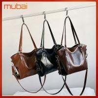 MUBAI มัลติฟังก์ชั่ กระเป๋าถือหนัง PU จุได้มาก พร้อมสายคล้องไหล่ กระเป๋า Crossbody ถุงเก็บสัมภาระ กระเป๋าสะพายไหล่แบบสั้น