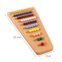 [ตลก NaiNaiKei]Juguete De Cuentas De Madera Montessori Para Niños,Escalera De Cuentas De Colores Con Bandeja,1-10 Cuentas,Matemáticas,Educación Para La Primera Infancia,Juguete De Aprendizaje Preescolar