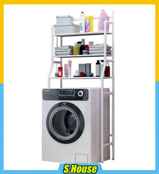 3-Tier Washing Machine Rack Detergent Softerner Laundry Room Rak Mesin ...