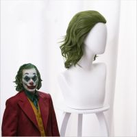 Movie Joker Origin Clown Joker Wig Cosplay Costume Joaquin Phoenix Arthur Fleck Curly Green Heat Resistant Synthetic Hair