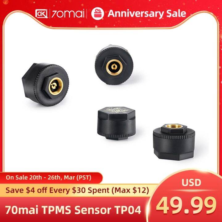 ☂ ☎ 70mai Tire Pressure Monitor System External TPMS Sensor Auto Tyre ...